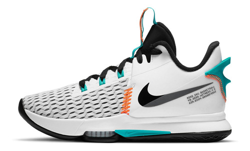 Zapatillas Nike Lebron Witness 5 White Clear Cq9380-100   