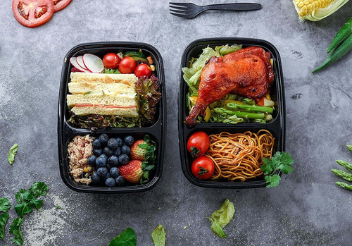 Glotoch 50 Pack 32 Oz Meal Prep Container, 2-compartiment...