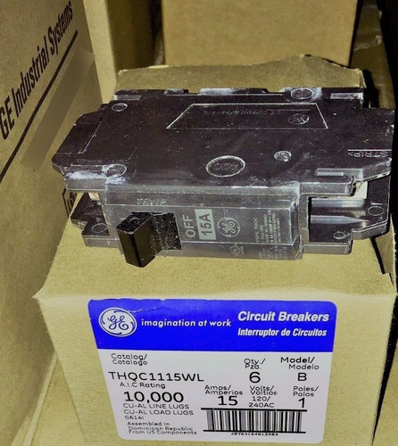 Imagen 2 de 6 de Breaker Thqc 1x15, 1x20, 1x30 General Electric Tienda Fisica