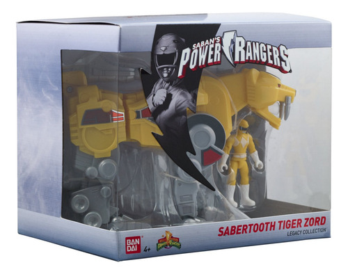 Power Rangers Mighty Morphin Sabertooth Tigre Ação Zord