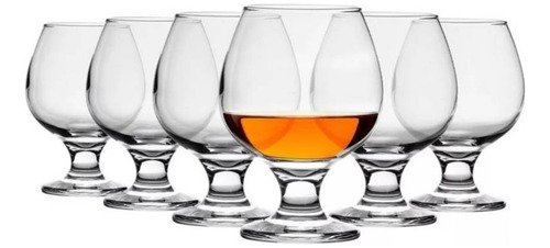 6 Copas Vasos Coñac Whisky Brandy Coctel 260 Ml 