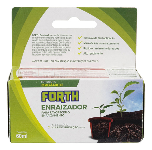 Fertilizante Raiz Concentrado 60ml Forth