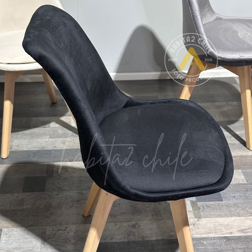 Set 4 Silla Comedor Tulip Acolchada Terciopelo Felpa Velvet