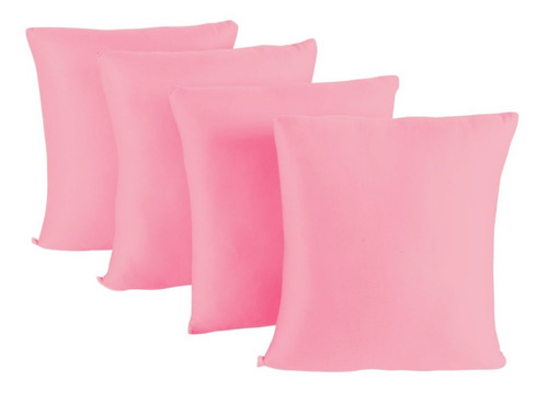 4 Capa De Almofada Decorativa Sem Enchimento Rosa
