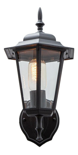 Farol De Pared Lumimexico W9009-2 Negro E27 60w 1 Luz