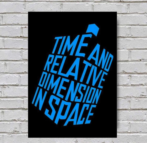 Imagem 1 de 2 de Placa Decorativa time And Relative Dimension In Space