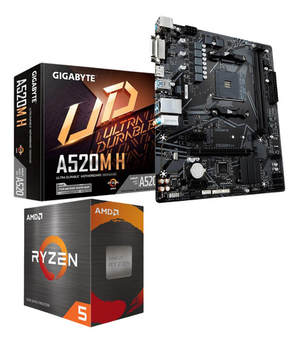 Kit Placa Gigabyte A520m-h Ryzen 5 4600g 3.7ghz Vega 7