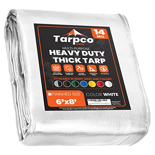 Extra Heavy Duty 14 Mil Tarp Cover, Waterproof, Uv Resi...