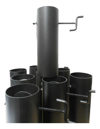 Kit Puerta De Hierro+chimenea+quemador Para Horno De Barro
