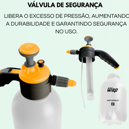 Pulverizador Multiuso 2l Ideal Para Sanitização E Jardins Branco