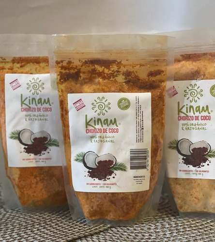 Kinam Chorizo De Coco 400g 100%vegano 3pzas
