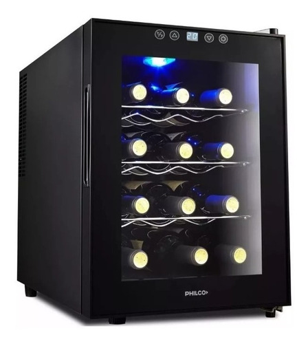Imagen 2 de 3 de Cava Termoeléctrica Para 12 Botellas Philco Phcav012n Touch