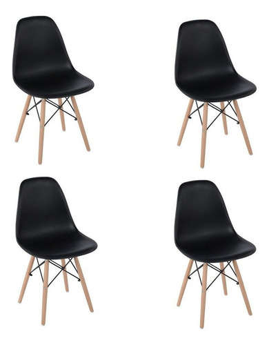 Silla de comedor Urban Design Urban Design Eames, estructura color negro, 4 unidades