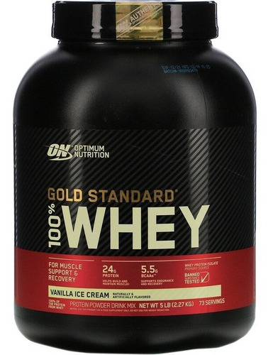 Proteina On Gold Standard 100% Whey 5 Lbs Todos Los Sabores!