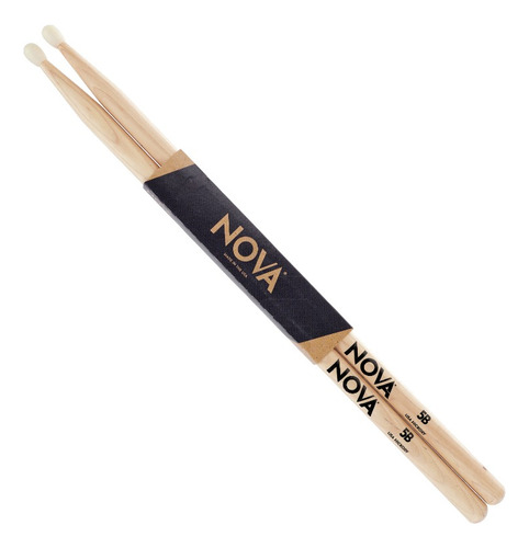 Imagen 3 de 4 de Baquetas Nova 7a 5a 5b Punta Nylon Hickory (by Vic Firth)