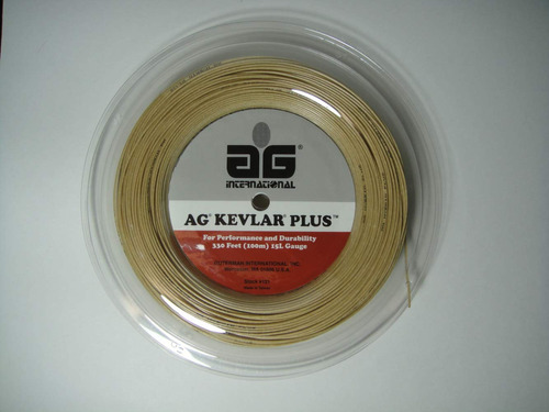 Ag Kevlar Plus  Cuerda Para Raqueta Tenis Reel-15l-gold