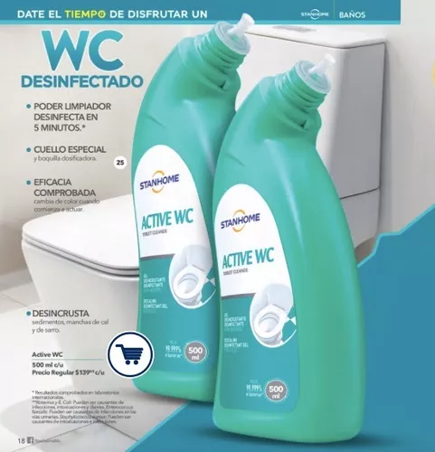 Active W.C. 500 ML, Gel desincrustante desinfectante