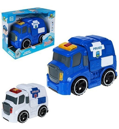 Brinquedo Infantil Caminhao Policia Com Som E Luz Art Brink