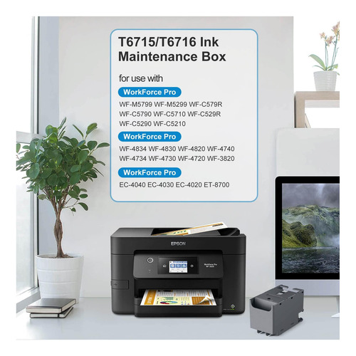 Caja De Mantenimiento Poschink T6715 Para Epson Workforce Pr