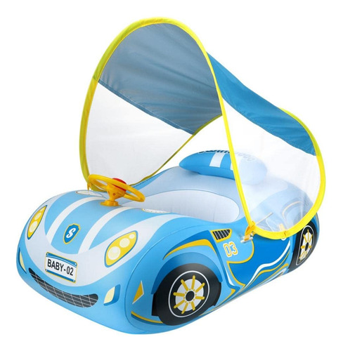 Flotador Inflable De Piscina Para Bebé Con Toldo Protección