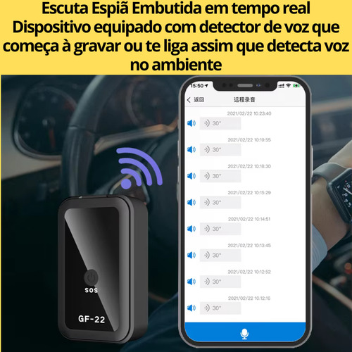 Rastreador Portátil Espião Escuta Tempo Real Pega Traição