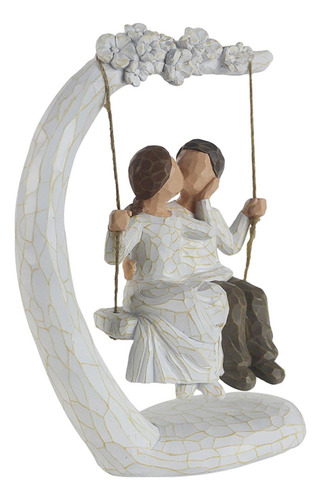 Escultura De Amante, Estatua De Pareja En Columpio, Figura