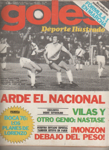 Revista * Goles * Nº 1403 Año 1975 - Historia De Alumni Etc.