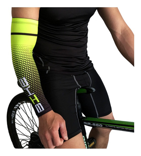 2 Par Mangas Bike Compresión Protección Uv Ciclismo Deporte