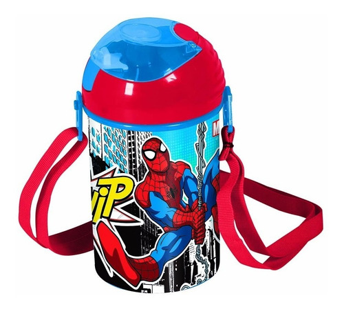Imagen 1 de 1 de Vaso Cantimplora Spiderman C/pico Licencia Original Ha196