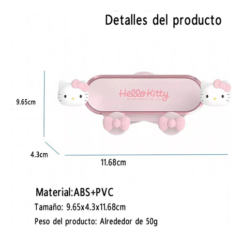 Soporte Para Teléfono Móvil Sanrio Hello Kitty Con Dibujos A Soporte De Coche Para Teléfono Móvil