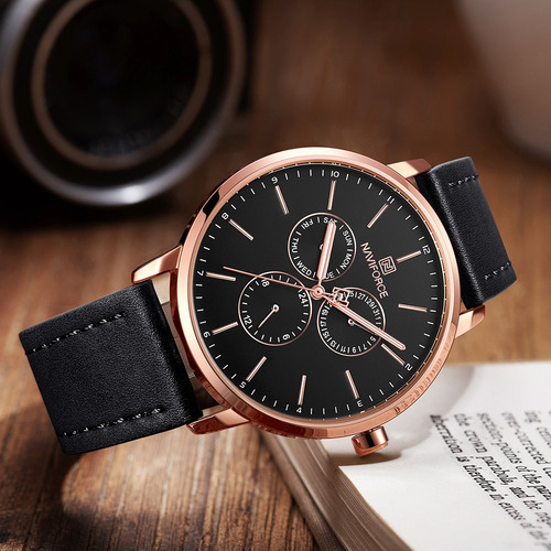 Naviforce Nf3001 Homens Assista Marca Esporte De Quartzo