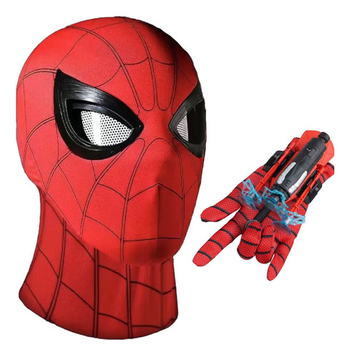 Casco Con Máscara Eléctrica Spider-man, 2 Piezas