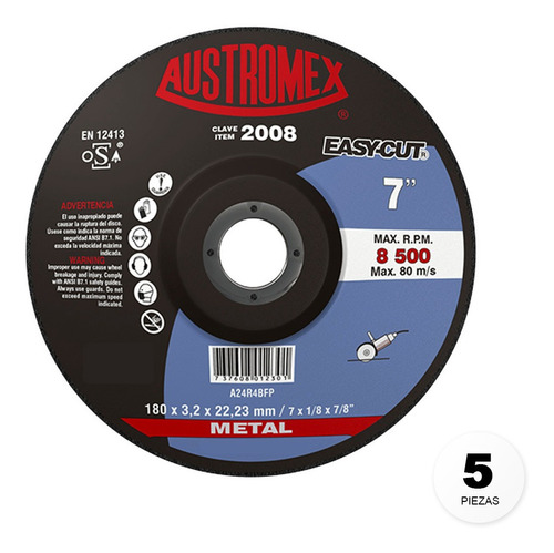 Disco De Corte Austromex 2008 Metal Ec 7 5pz