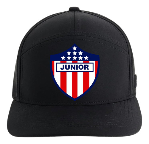 Gorra Junior Barranquilla 5 Paneles Premiun Black