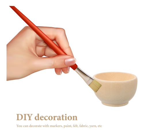 Cuencos De Madera Para Manualidades, 10 Unidades, Cuencos De