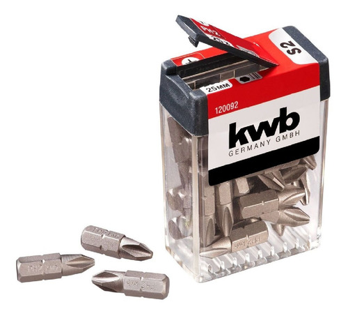 Imagen 1 de 7 de Puntas Industrial Steel Ph 2 Phillips X 25 Unidades 1/4 25mm