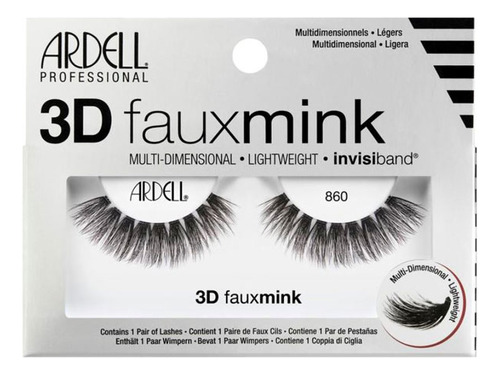 Pestañas Postizas Ardell Professional 3d Fauxmink 860