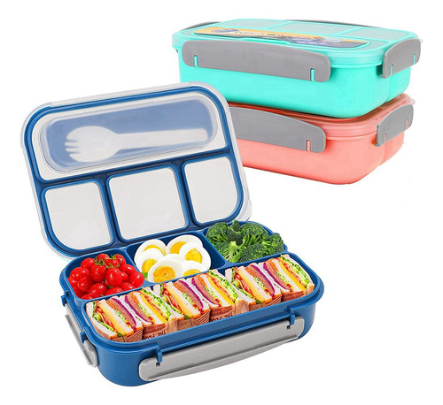 Lonchera Bento Box For Children 1300 Ml 4 Compartiments Lu