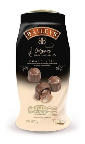 Chocolates Turin Con Relleno De Licor Baileys Vitrolero 500g