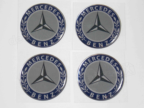 Adesivos Emblema Resinado Roda Mercedes 75mm Cl5 Fk Cor PADRÃO