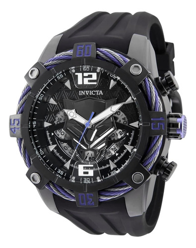 Reloj Para Hombre Invicta Marvel Black Pantherwakanda De 52 