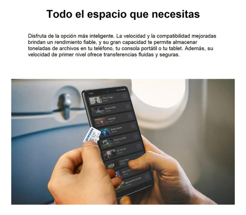 Memoria Micro Sd 128 Gb Samsungevo Plus U3 4k 100 Mb/s Gopro