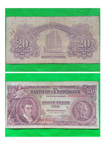 Billete 20 Pesos Oro, 1953