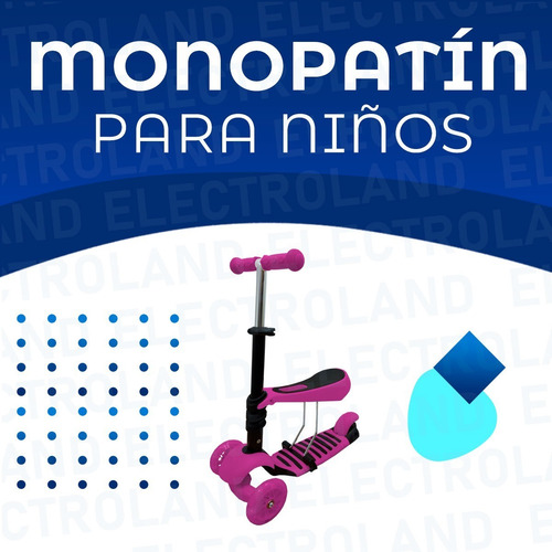 Imagen 2 de 10 de Monopatin 5 En 1 3 Ruedas Reforzado Para Niños Aluminio
