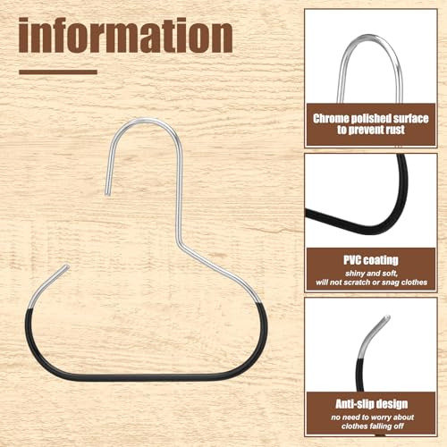 Zonon 12 Pcs Perchas Para Bufandas De Metal Con Agarre Recu