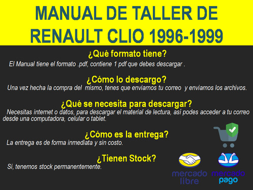 Guía Manual De Servicio, Taller, Despiece Renault Clio
