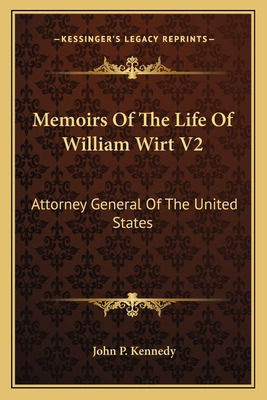 Libro Memoirs Of The Life Of William Wirt V2: Attorney Ge...