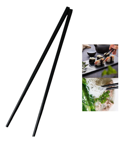 Pack 10 Palillos Chinos Con Diseño Negros Palillos Sushi