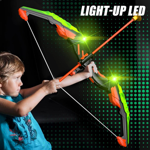 Bow And Arrow For Kids 4-6 8-12, Kids Archery Set With Light