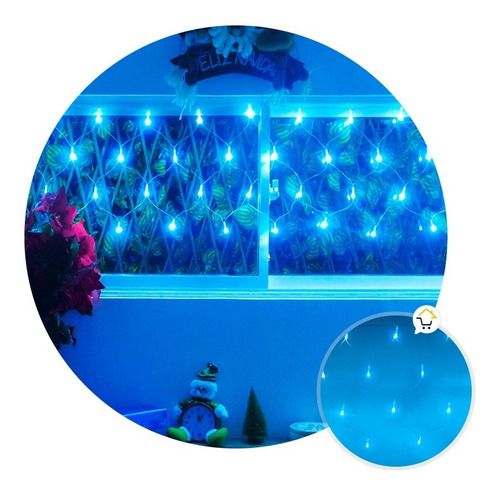 Extensión Luz Led Cenefa 100l 3m Luces Navidad Azul 2163